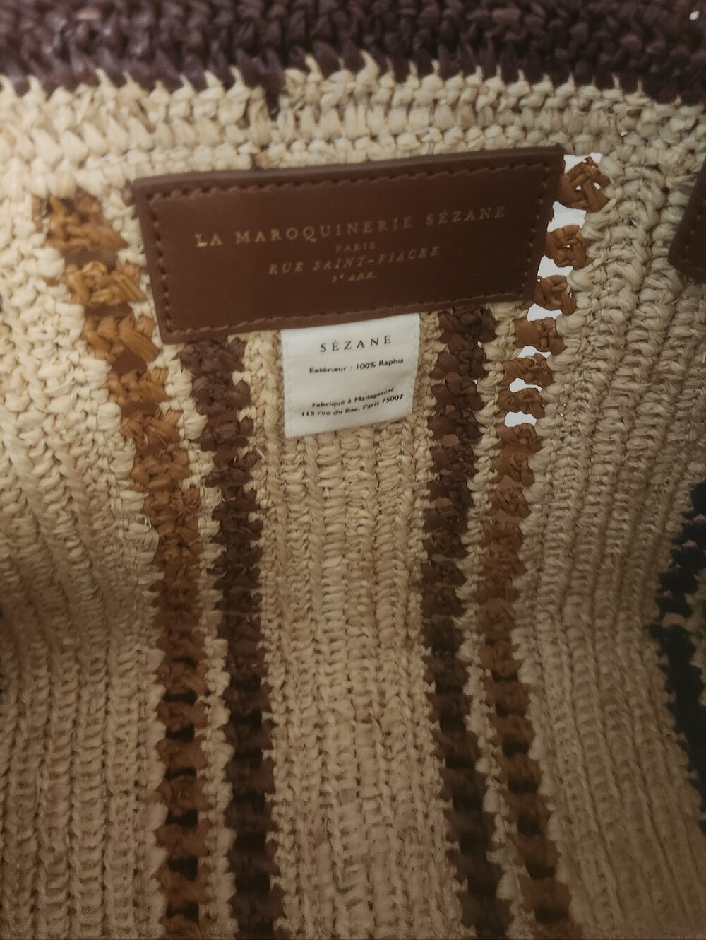 Sezane Carla Woven Bag Clutch - Picture 7 of 10